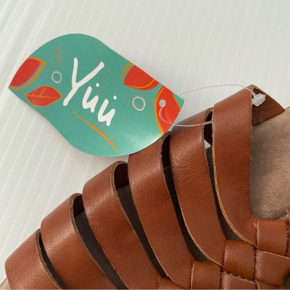 🆕 Yuu Falisha strappy woven sandals size11 M tan brown - Picture 9 of 11
